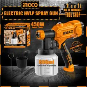 INGCO HVLP Electric Spray Gun Machine 450W SPG3508 paint zoom sprayer