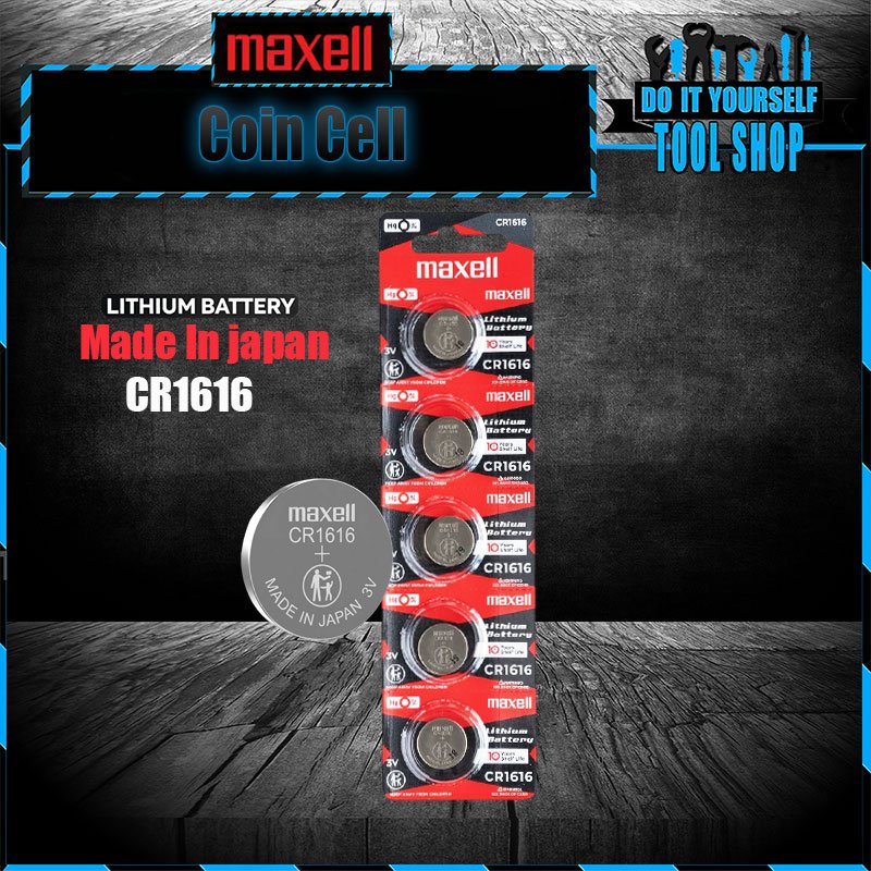 Maxell CR1616 3V lithium battery original japanese button coin cell 5 pc