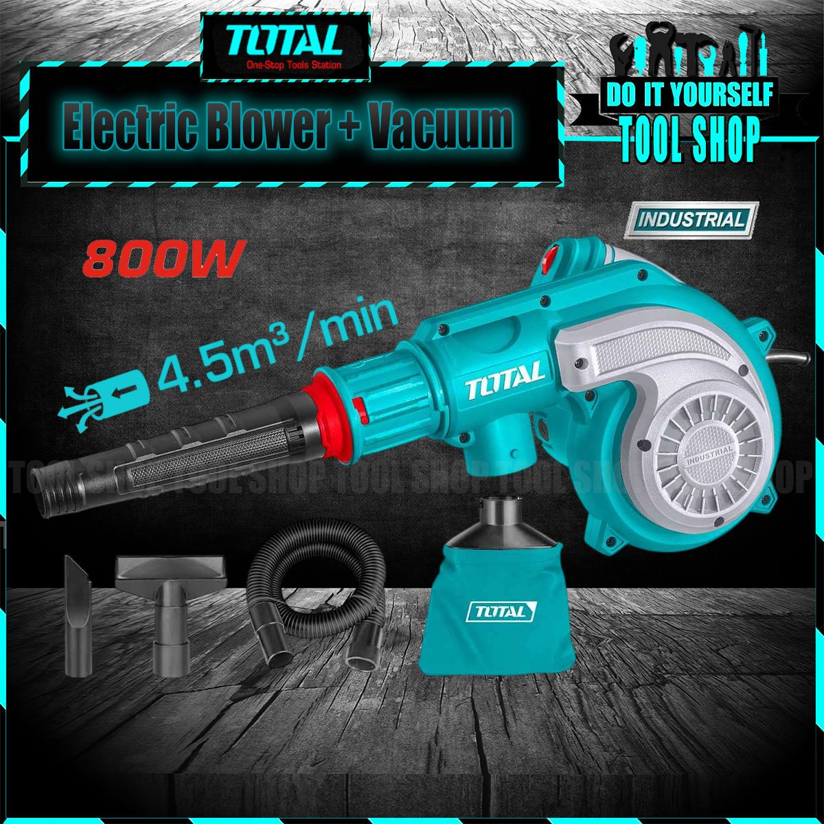Total INDUSTRIAL 2 in 1 Aspirator Blower Dust Vacuum Cleaner