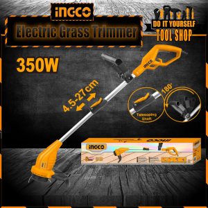 Ingco grass trimmer, Ingco tools Pakistan, Ingco electric trimmer, electric grass cutter, grass trimmer 350W, telescopic trimmer, garden cutter, lawn trimmer, Ingco garden tools, electric lawn cutter, Ingco lawn machine