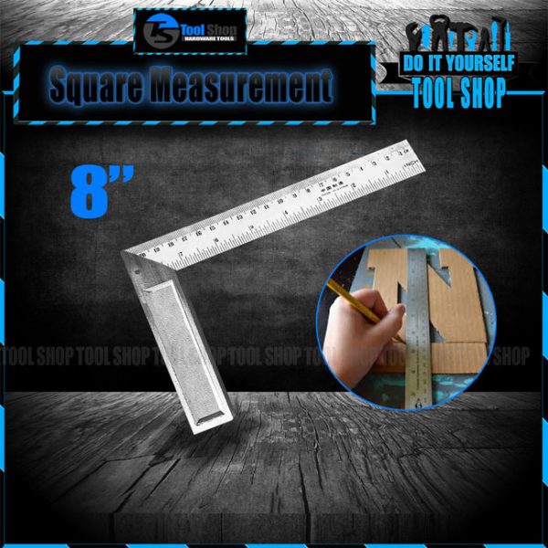 30cm/12 inch Metal Engineers Try Square Set Measurement Tool Right Angle 90 Degrees - inch and CM