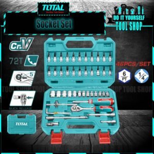 TOTAL Tools 46 Pcs 1/4" Socket Set Cr-V THT141462 in pakistan