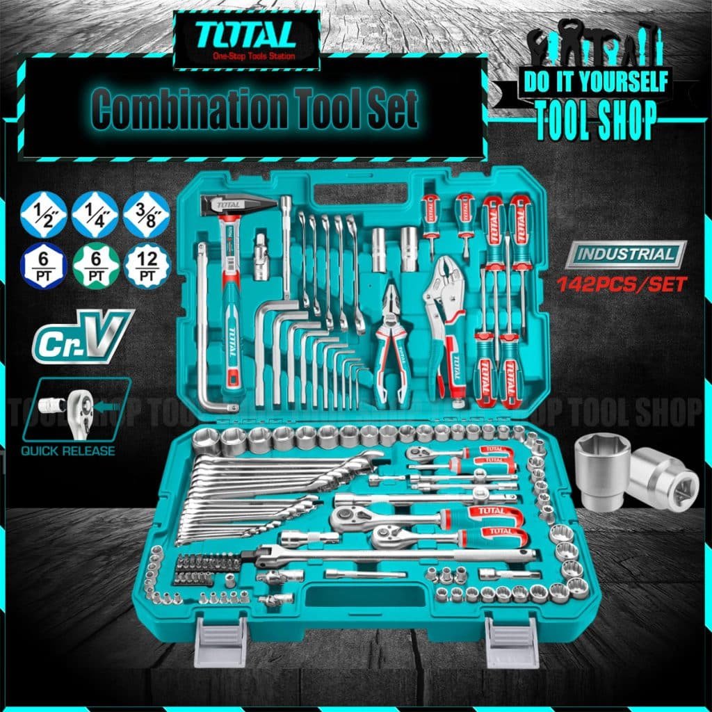 Total 142 Pcs Combination Tool Set THKTHP21426