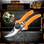 Tolsen Bypass Pattern Garden Pruning Shear (200mm 8") Dipped Handle 31022 Cronw CPHSD-BIA16 Pruning Shears 8 inch 200mm