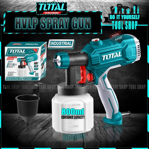 TOTAL HVLP Electric Spray Machine 450W Paintzoom With Free Free INGCO Nitrile Rubber Gloves – Industrial TT3506 - tool shop.pk total tool in pakistan