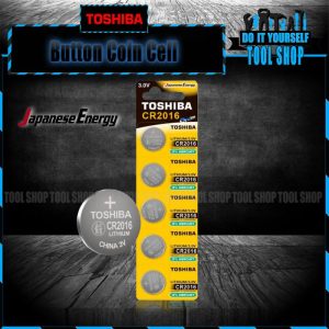 Toshiba CR2016 3V Lithium Coin Cell Battery - 5Pcs