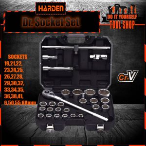 Harden 510827 27Pcs 3/4" Dr. Socket Set (INDUSTRIAL) Dr.Socket Set Professional Chrome Vanadium Car Repair Tools DRY.Sockets Auto Hand Tool Set
