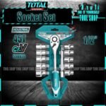 TOTAL THT141121 12 Pcs Ratchet Socket Set Total tool official