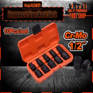 Harden 10Pcs 1/2＂ Impact Socket Set 537010 Harden Pakistan