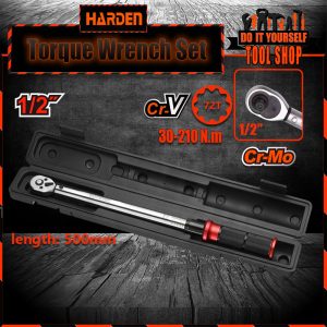 Harden 1/2" Torque Wrench (INDUSTRIAL) Drive Click Type Micrometer Adjustable Torque Wrench 538121 - Harden Pakistan official store price list