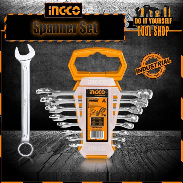 INGCO 8 Pcs Combination Spanner INGCO PAKISTAN WRENCH