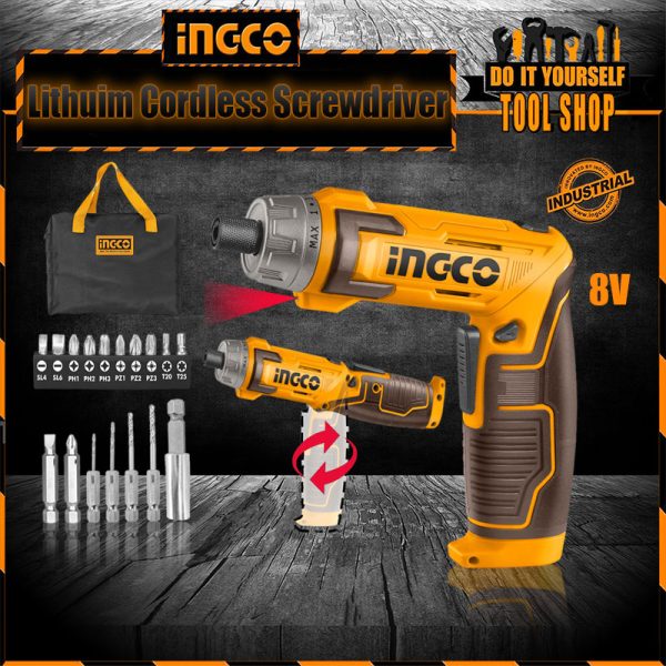 INGCO Lithium Cordless Screwdriver CSDLI0802 ingco pakistan