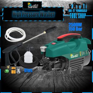 Safeer High pressure Washer for multiple use, solar panel cleaning, Car Wash, Ac Wash, Garden, plants much more - Induction Motor 2500W - 150Bar - HM#95S7