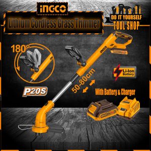 INGCO Cordless Lithium-Ion Grass Trimmer CGTLI20018