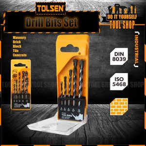 Tolsen Masonry Brick Block Tile Concrete Drill Drilling Bit Set 5Pcs Seller Sku: 75459