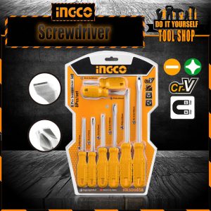 Ingco 8 Pcs Screwdriver Set - CrV