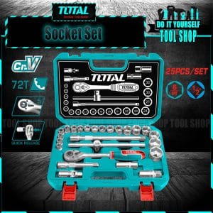 Total 25Pcs ratchet socket set industrial