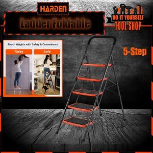Harden 5 Steps Steel Ladder Foldable 624105