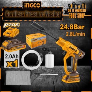 INGCO Cordless Pressure Washer CPWLI20362 P20S Lithium-Ion