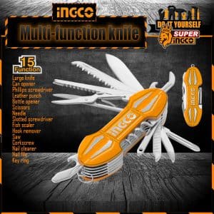 INGCO HMFK8158 Multi-functional Knife - 15 Tools In One Handy Package