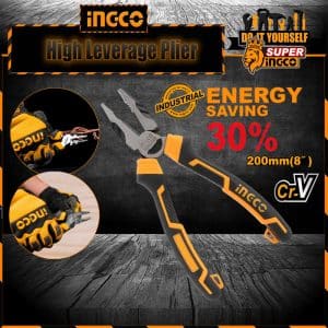 Ingco High leverage Combination Pliers 8 Inch HHCP28200 Industrial
