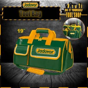WADFOW WTG3A19 19" Tool Bag, Waterproof Wide Mouth Storage Bag with Adjustable Shoulder Straps for Professional and Daily Use