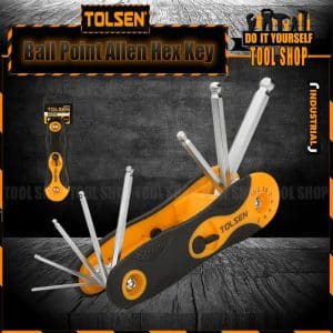 Tolsen 8Pcs Folding Ball Point Allen Hex Key Set (1.5/2/2.5/3/4/5/6/8mm) 20058