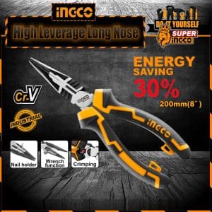 Ingco High Leverage Long Nose Pliers 8″ | Durable Industrial Pliers – INGCO Tool PK