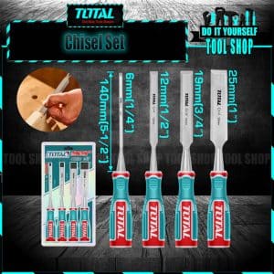 Total 4 Pcs Wood Chisel Set Woodworking THT41K0401