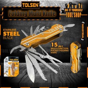 Tolsen 15-in1 Multi Function Pocket Folding Knife 30048