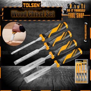 Tolsen 4Pcs Wood Chisel Set Woodworking Carpenter 25384