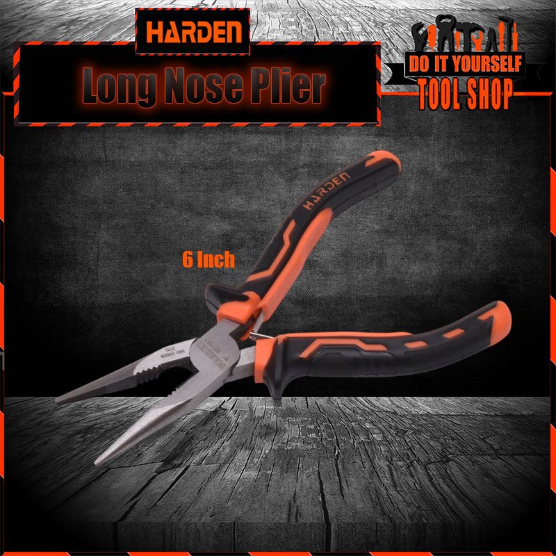 Harden Long Nose Plier 6" High Carbon Steel 560156