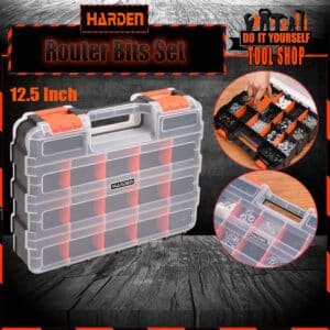 Tool Box Organiser, Plastic Thickened Hardware Storage Container with Removable Dividers for Tools, Screws, Nuts, Bolts (Double Sided) in pakistan 520362