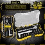 She.k 21 Pcs Screwdriver Bits and Socket Set