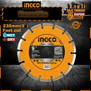 Ingco Universal Grinder Diamond Disc Wet & Dry 9 Inch - 230mm