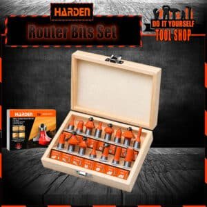 HARDEN 15Pcs Carbide Router Bits Set 613215 for Woodworking