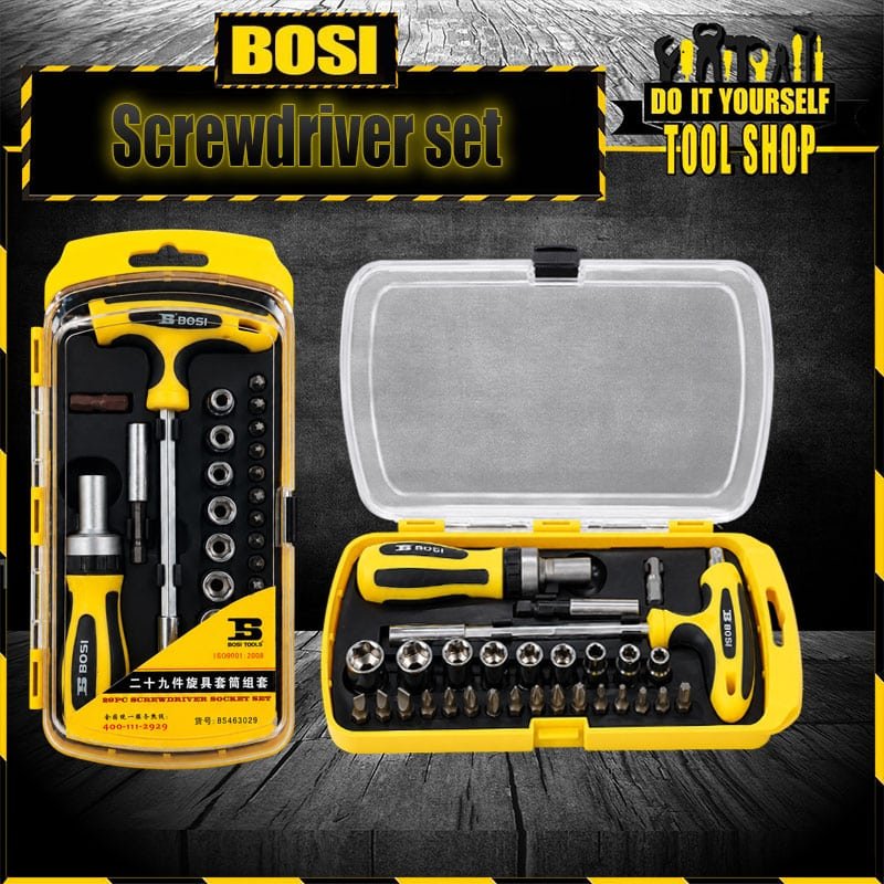 Bosi 29 Pcs Screwdriver Bits and Soket Set Interchangeable BS463029