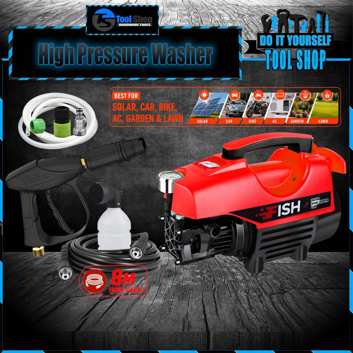 High Pressure Washer Induction Motor for Solar Panel Car AC Garden Cleaning