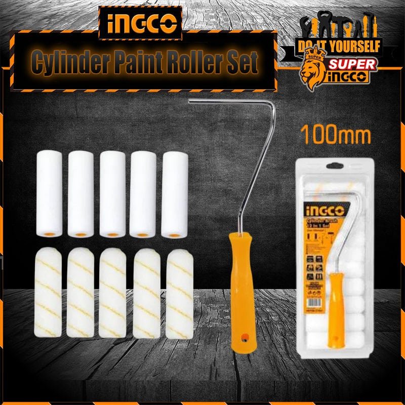 Ingco HKTCB121001 12 in 1 Cylinder Paint Roller Set