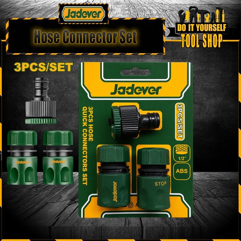 Jadever 3 Pcs Hose Connector Adapter Set 1/2" JDQC2E33