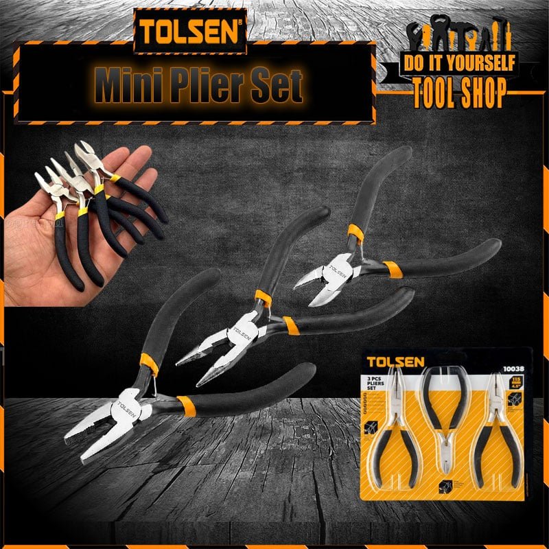 Tolsen 3Pcs Mini Pliers Set, Tolsen 10038