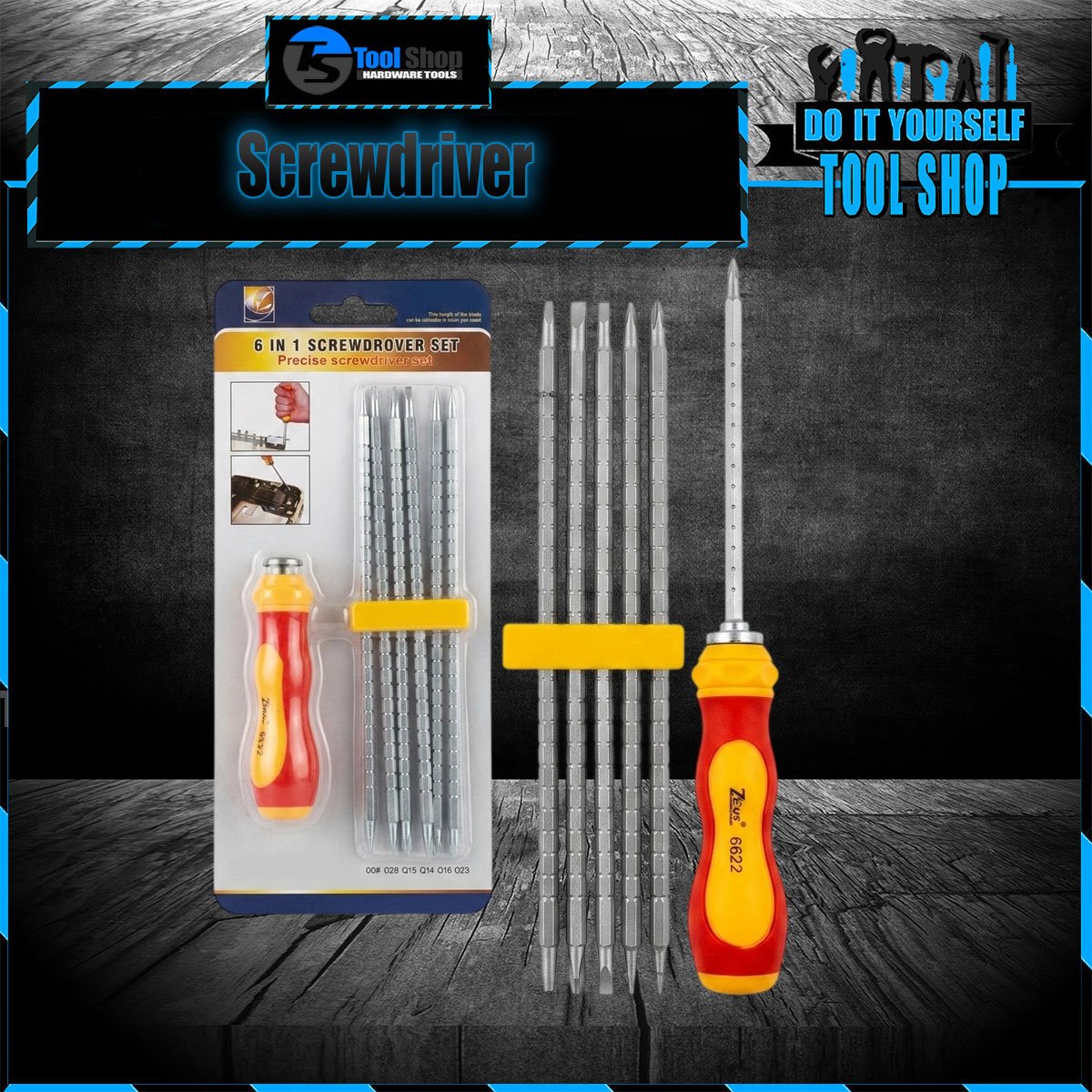 6 in 1 Screwdriver CrR Screwdriver Inchangeable 6622