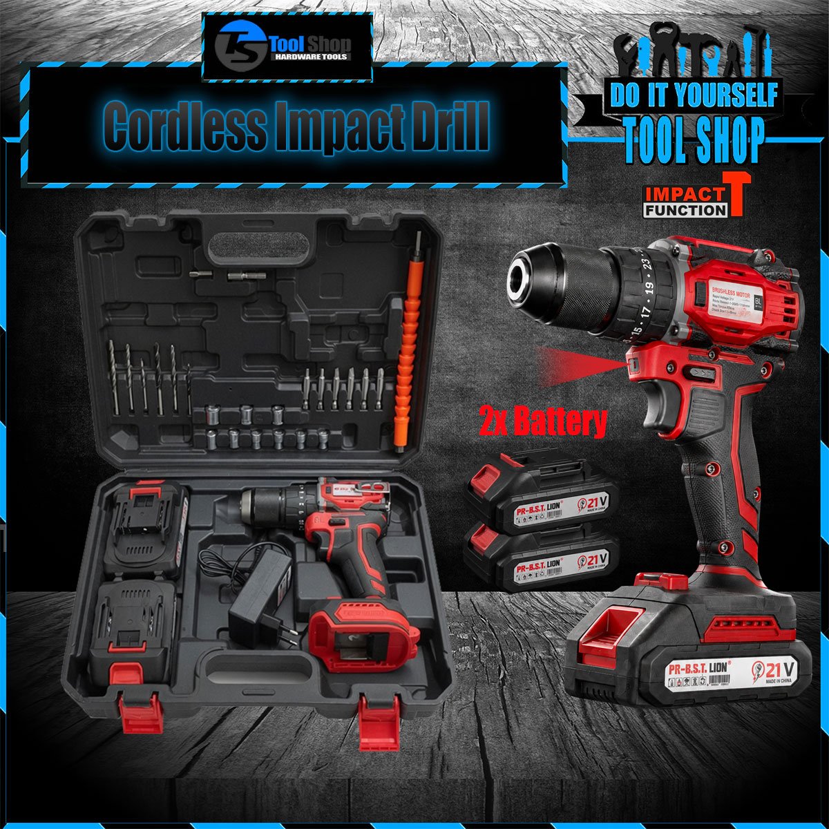 29 Pcs Impact Hammer Cordless Drill in pakistan