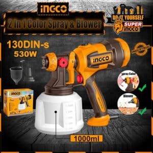 INGCO Color Spray Gun HVLP Paint Zoom and Blowering Industrial SPG4506 - 530W