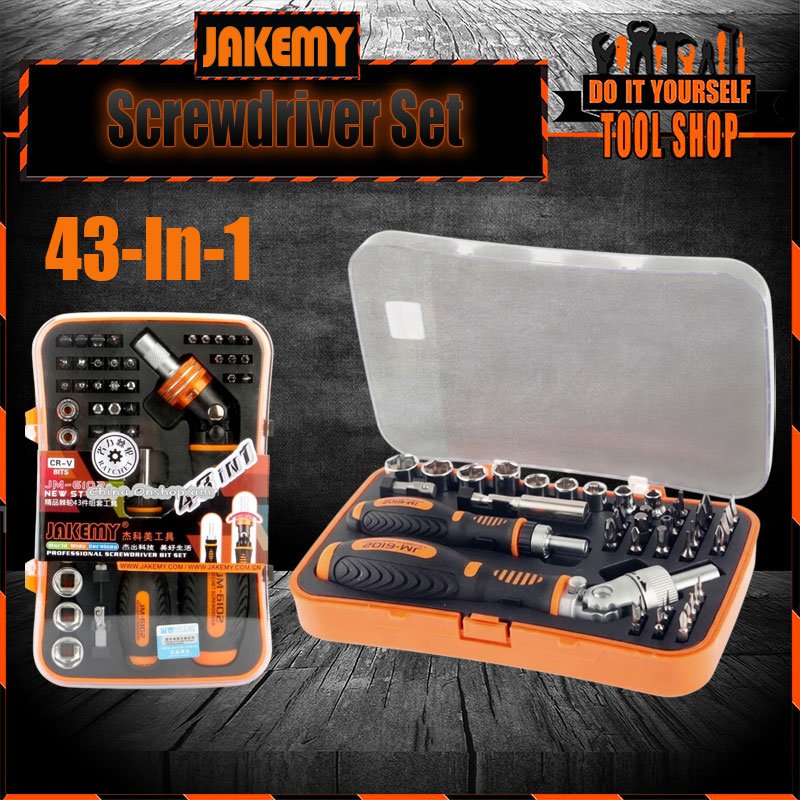 JAKEMY 43 in 1 Multifunction Rachet Socket Screwdriver JAKEMY 43 in 1 Multifunction Rachet Socket Screwdriver