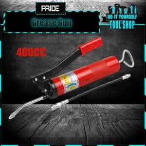 Pride P200 grease gun 400CC manual lever action with rigid pipe and flexible hose