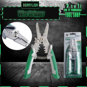 BERRYLION 180mm Cable Wire Stripper Crimping Pliers