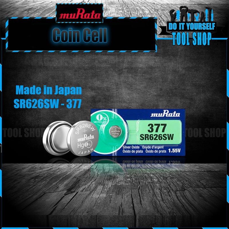MuRata SR626SW 377 silver oxide battery watch cell made in japan