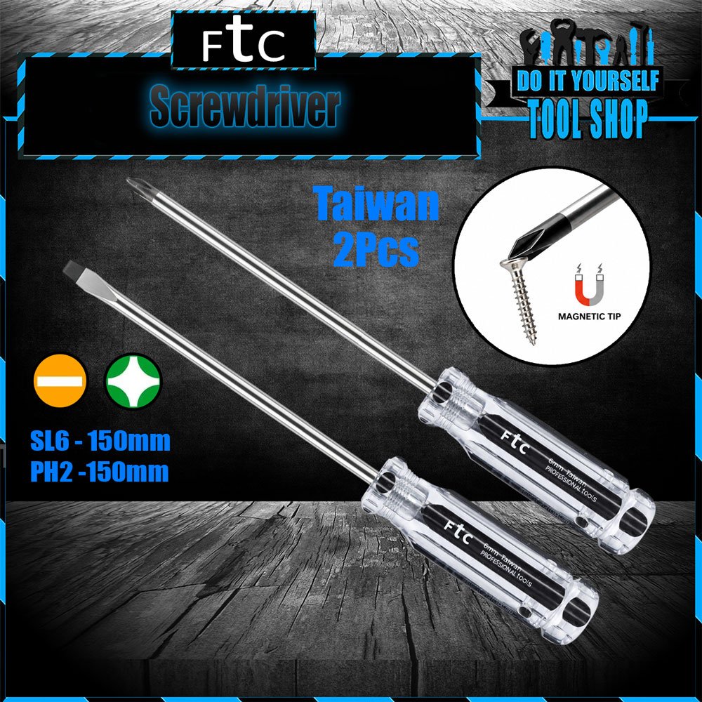 FTC Screwdriver 2 Pcs Set SL6 PH2