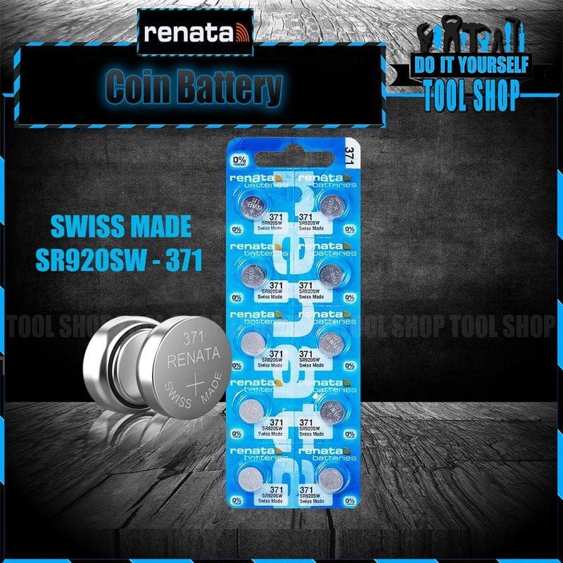Renata 10 Pcs SR920SW 371 silver oxide battery watch cell pack swiss made
